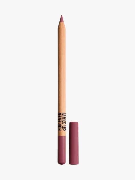 Make Up For Ever Lip Pencil in Boundless Berry in branded component on a light gray background