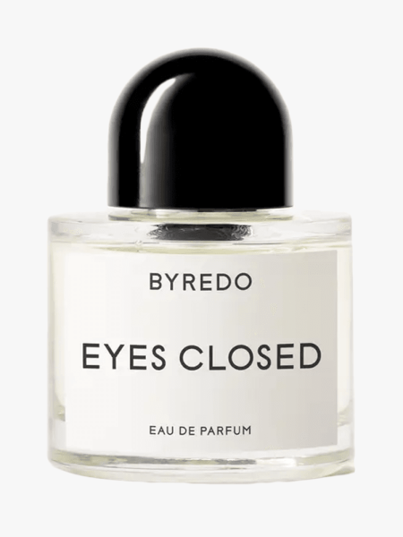 Byredo Eyes Closed Eau de Parfum in branded component on a light gray background